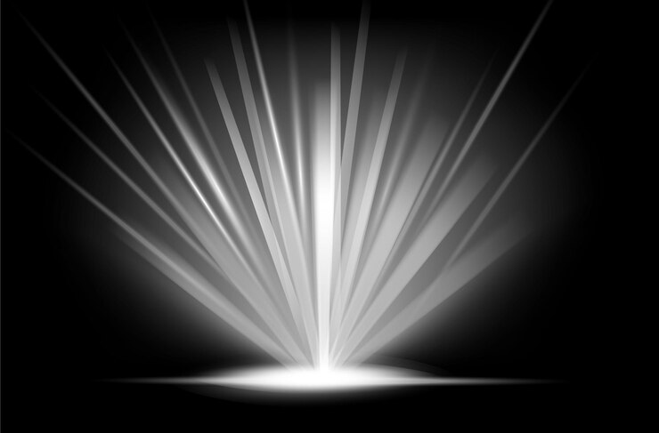 Vector sparkling sunrise light effect