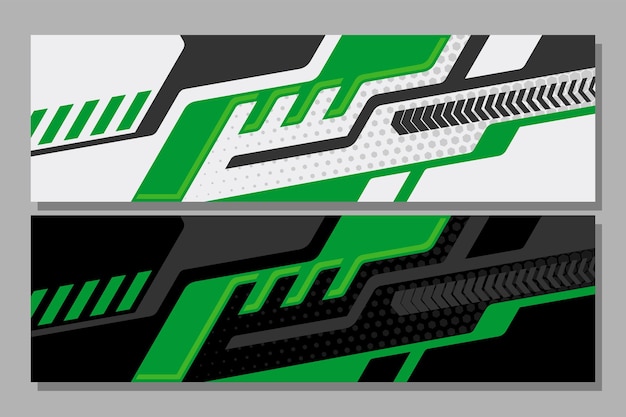 Vector sports car body wrap decal in white and black background design decal car livery EPS 10