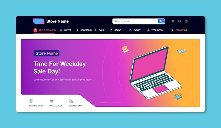 Vector vector store selling electronics landing page