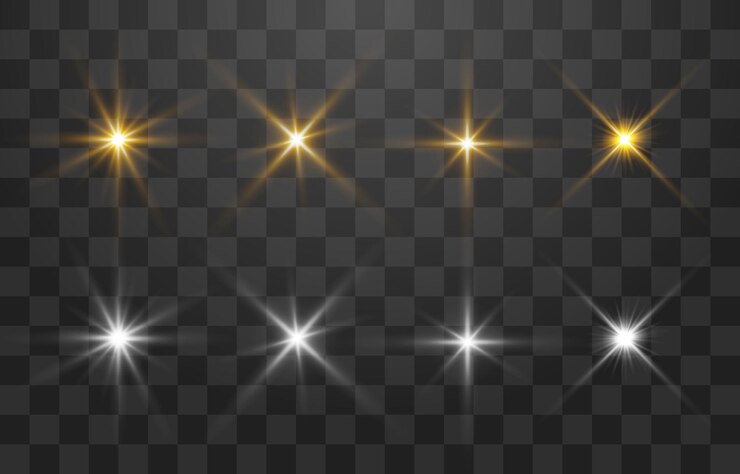 Vector vector sunlight set isolated on png