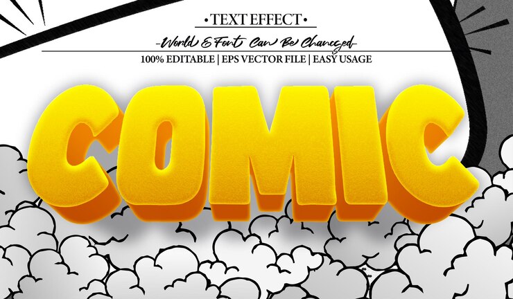 Vector vector text effect editable alphabet