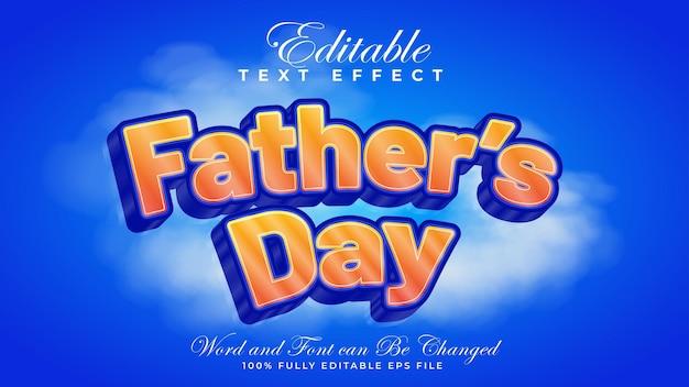 vector text effect father day