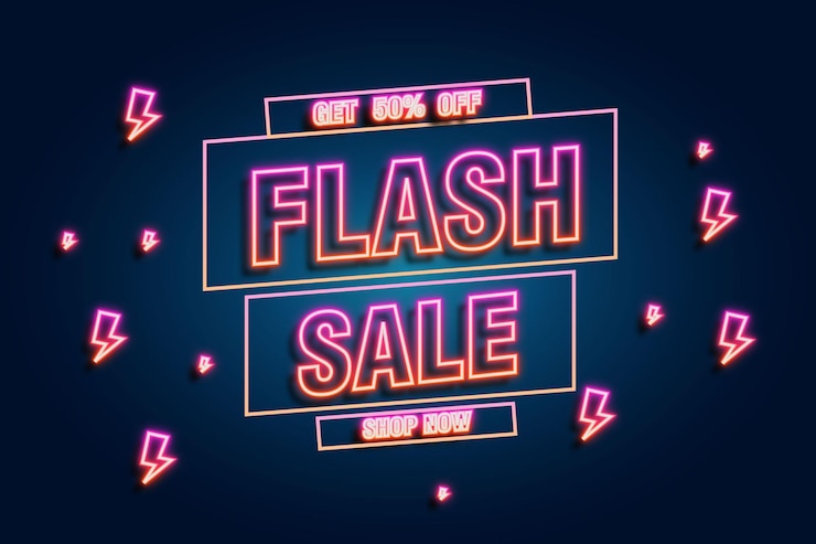 Vector vector text effect sale neon