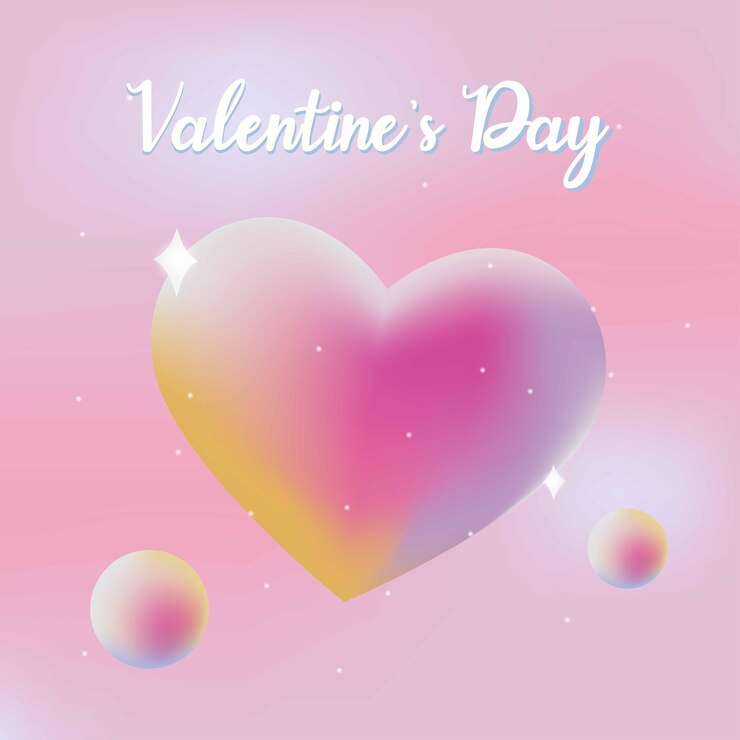 Vector valentines day for greeting card with colorful sparkle hearts