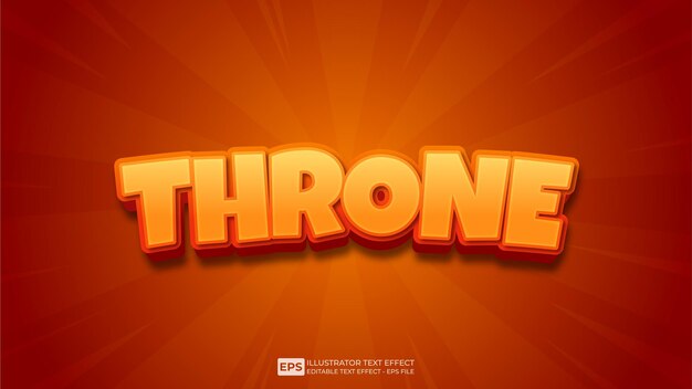 vector vector 3d text editable text effect throne