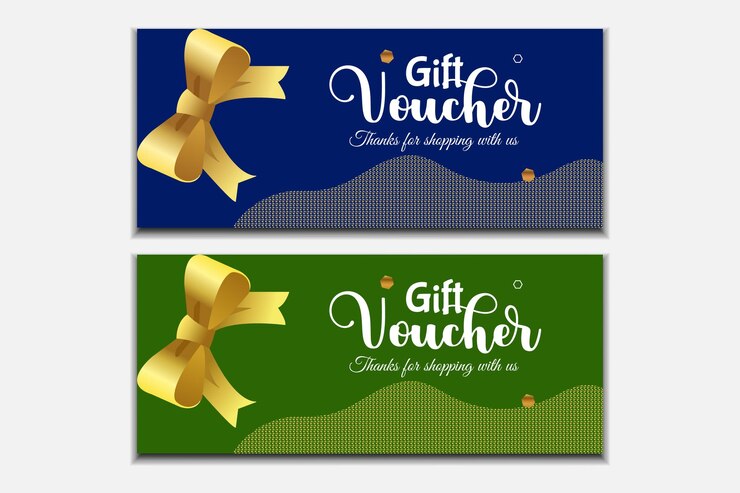 Vector vector vector realistic gift voucher banners