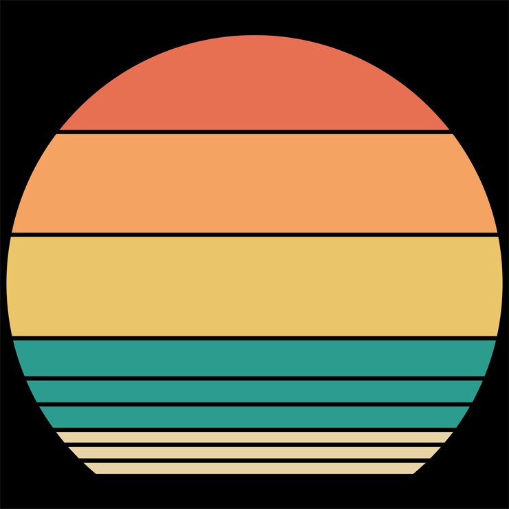 Vector vector vintage retro sunset