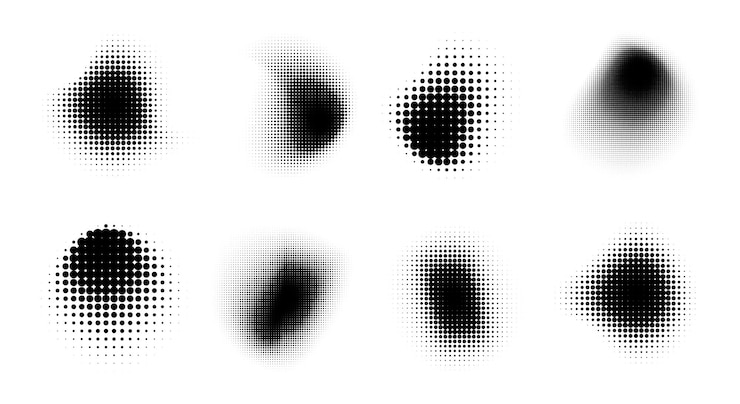 Vector vector warp halftone gradient textures
