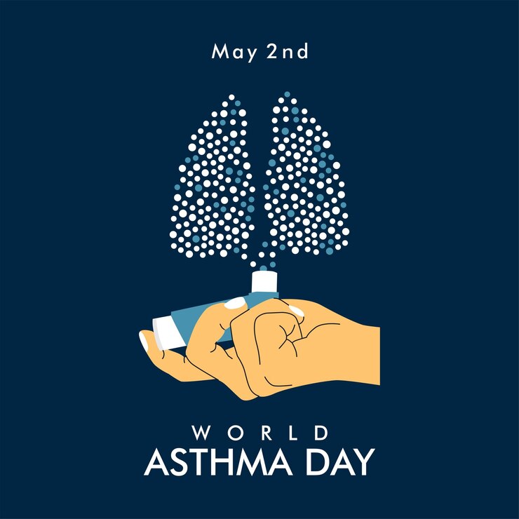 vector world asthma day banner template