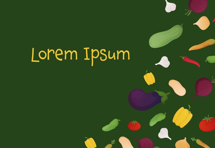 Vector vegetables hand drawn background illustration for backgrounds card posters banners textile prints cover web design eat healthy isolated vector illustrations