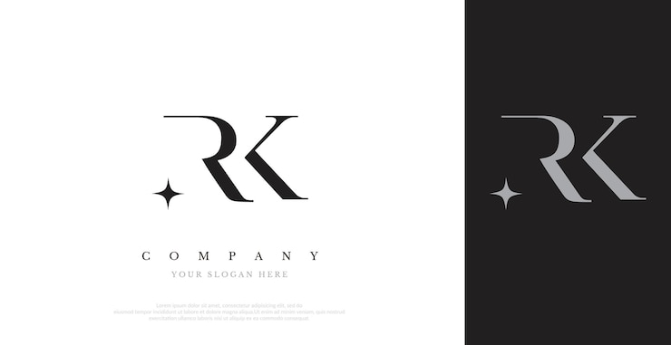 Vector vektor desain logo rk awal