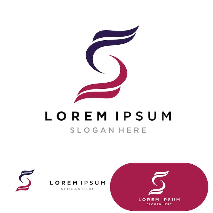 Vector vektor desain logo s surat perusahaan bisnis