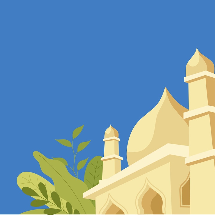 Vector vektor desain masjid minimalis