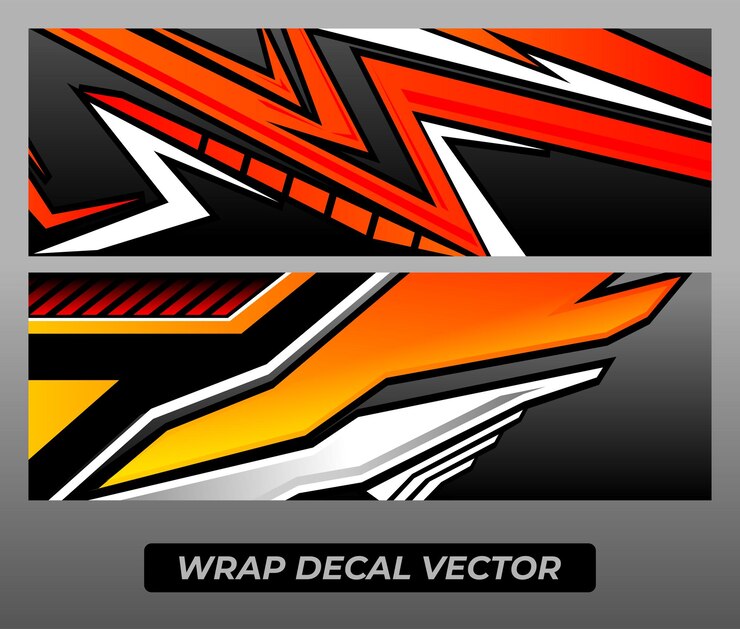 Vector vektor desain pembungkus mobil