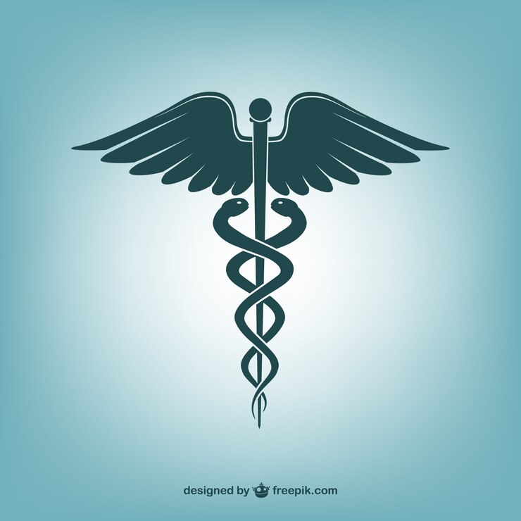 Vector vektor-ikon-perawatan-medis-caduceus