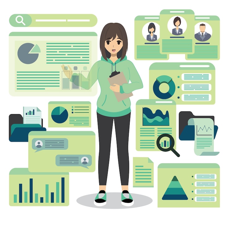 Vector vektor ilustrasi data