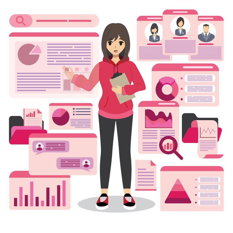 Vector vektor ilustrasi data