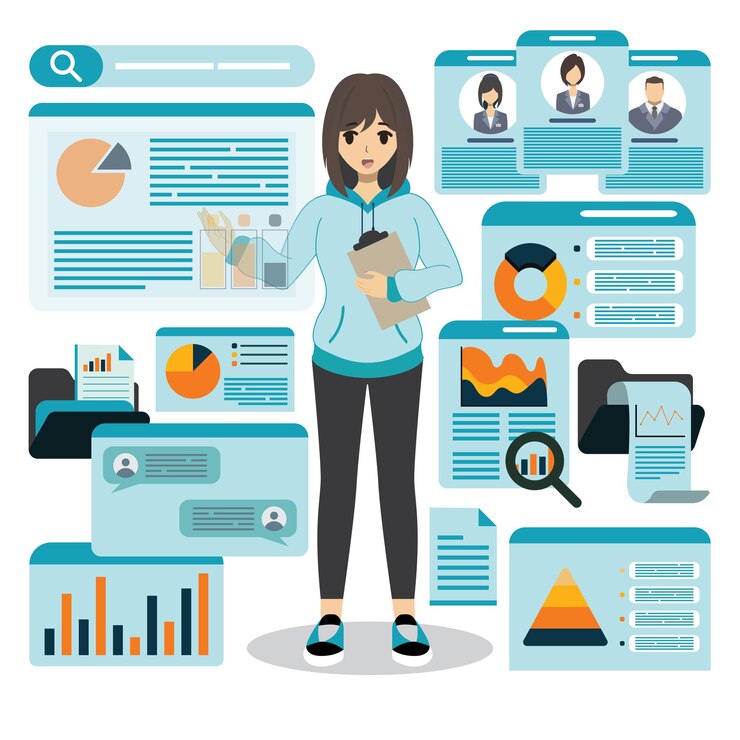 Vector vektor ilustrasi data