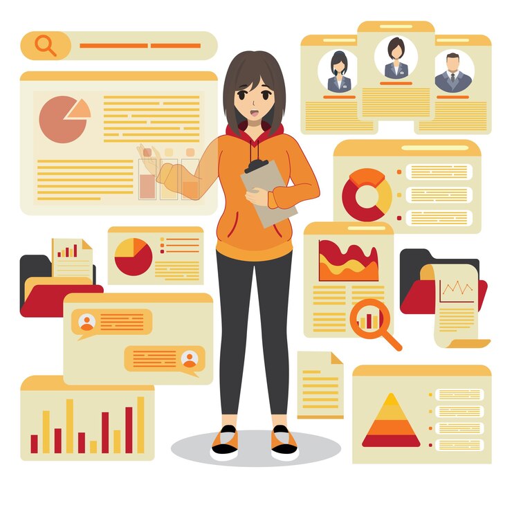 Vector vektor ilustrasi data