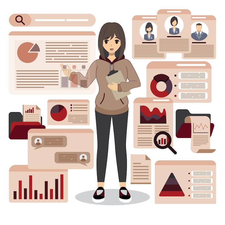 Vector vektor ilustrasi data