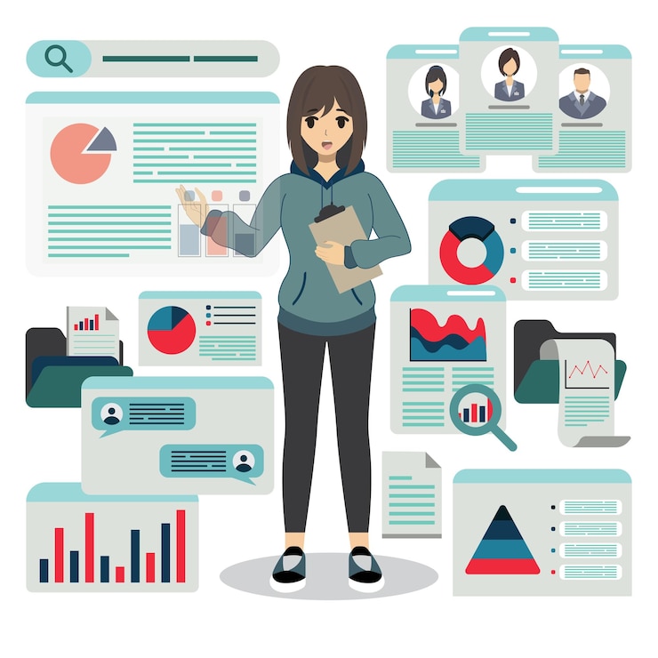 Vector vektor ilustrasi data
