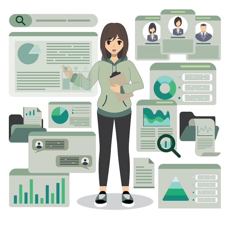 Vector vektor ilustrasi data