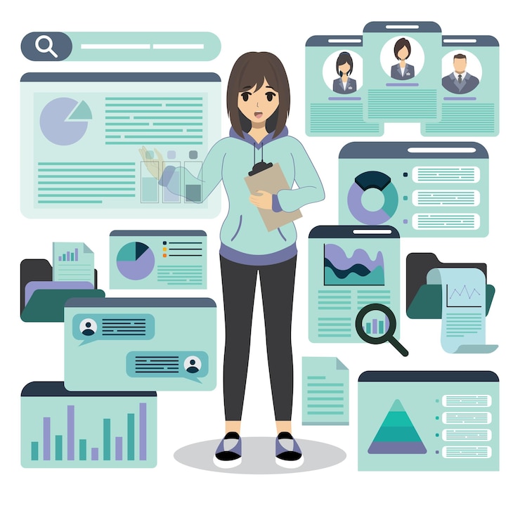 Vector vektor ilustrasi data