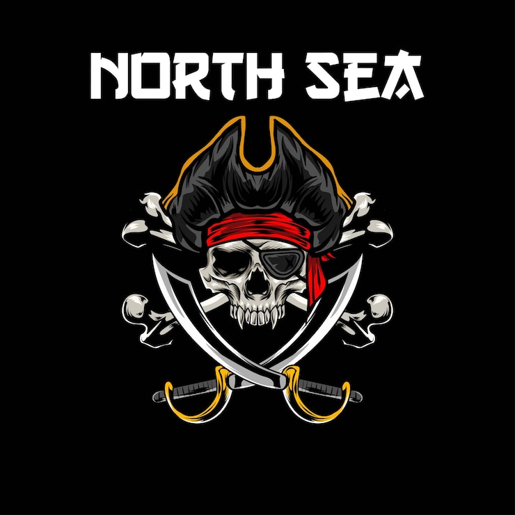 Vector vektor ilustrasi logo tengkorak bajak laut