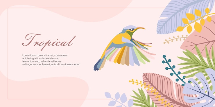 Vector vektor latar belakang ilustrasi tropis