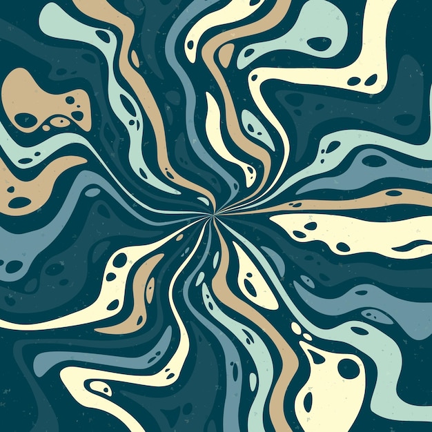 Vektor latar belakang psychedelic groovy abstrak