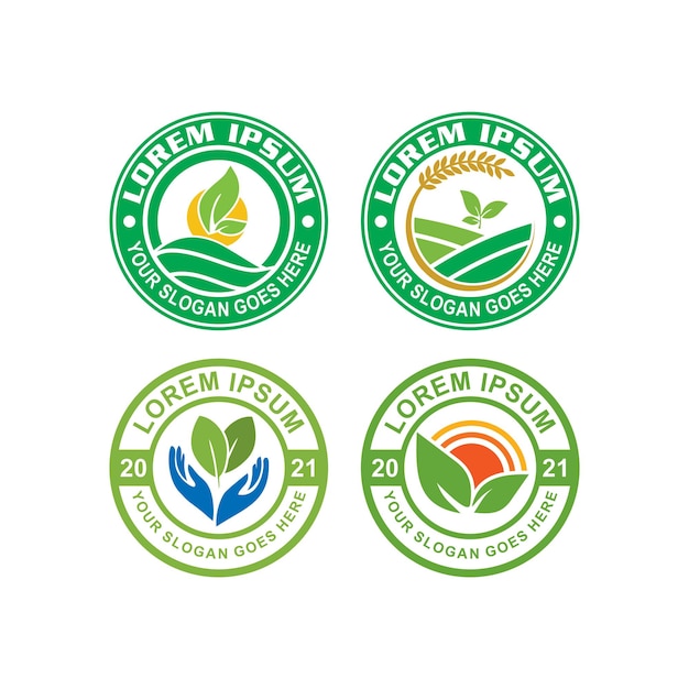 Vektor logo pertanian logo peternakan