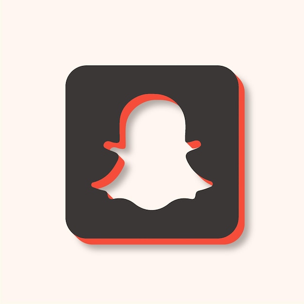 Versatile Modern Snap Chat Icon in Brown and Orange with Sleek Background