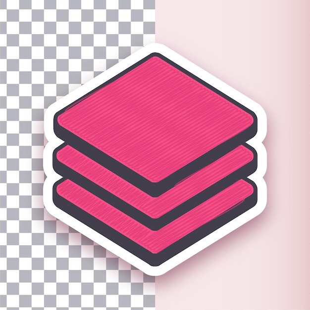versatile red sticker vector layers icon design with customizable background