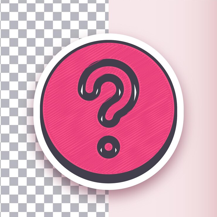 Vector versatile red sticker vector question bubble icon design with customizable background