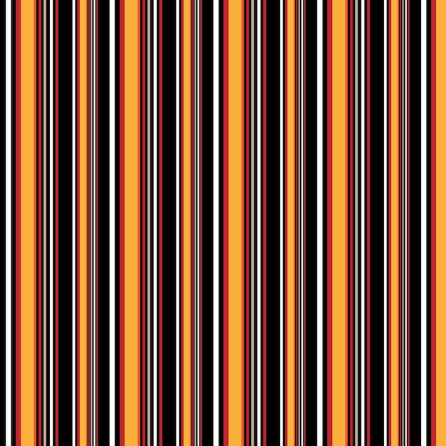 Vertical Stripes in Orange Black and White