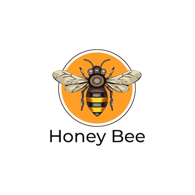 very creative honey bee logo design honey bee icon honey bee vector illustration