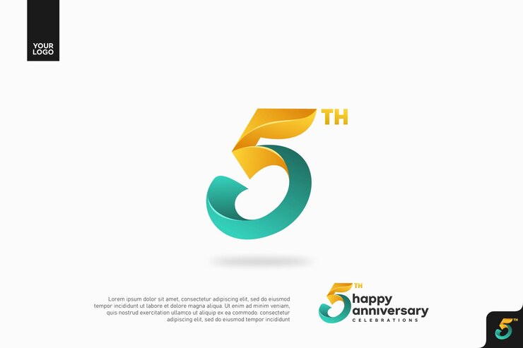 Vibrant 5th Anniversary Celebration with Colorful Design