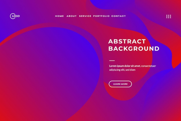 vibrant abstract background with overlapping fluid shapes in shades of red and blue