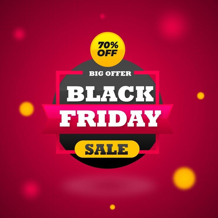 Vibrant Black Friday Discount Voucher Template