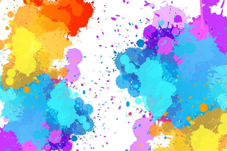 Vector vibrant chaos frozen in a burst of colors a captivating paint splash masterpiece