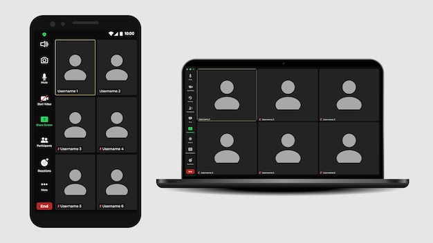video conferencing user interface online conference meeting