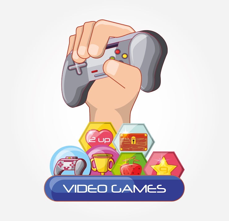 Vector video game control icons