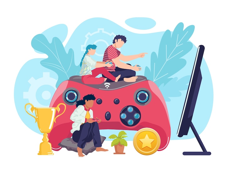 Vector video game entertainment with joystick