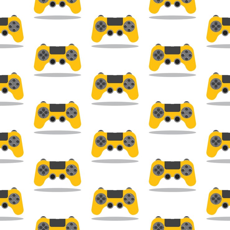 Video Games pattern joystick illustration