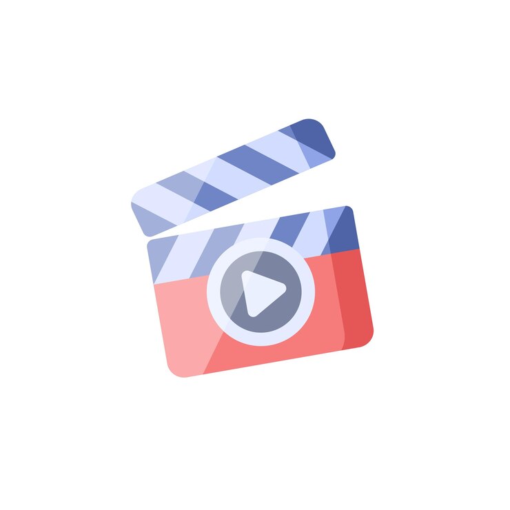 video icon in flat design