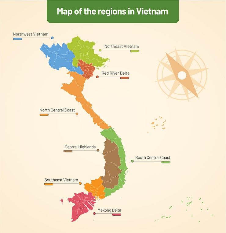 Vietnam Map infographic design
