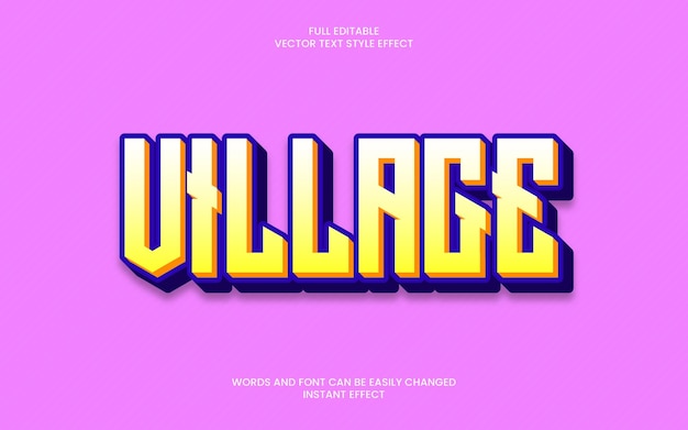 village text effect