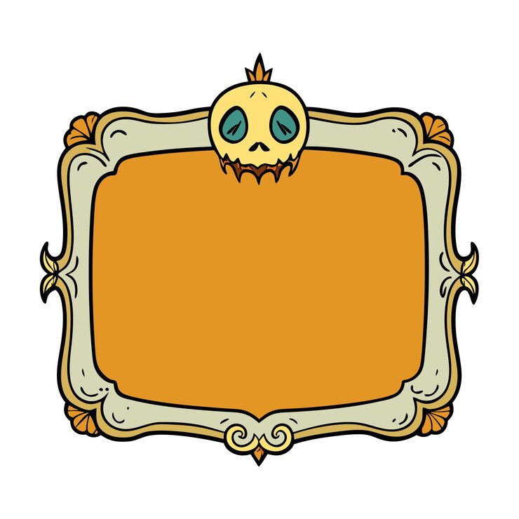 Vector vintage creepy halloween frame vector