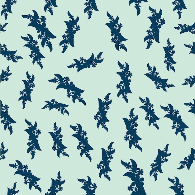 Vintage Decorative seamless pattern in classic style with small flowers ditsy Light silhouettes of flowers twocolor ornament shabby chic