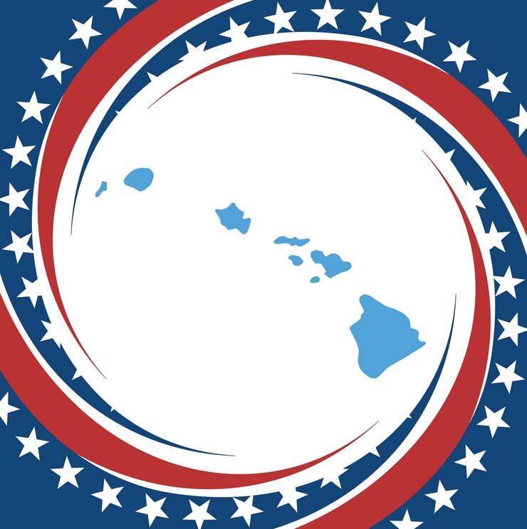 Vector vintage label hawaii